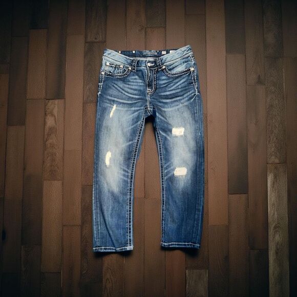 BKE Miss Me Boyfriend Denim Capris Size 30” #71 - Picture 1 of 8